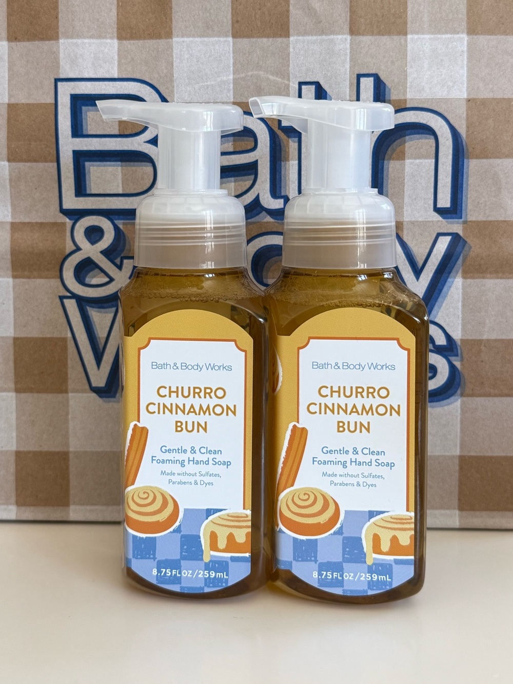 Bath and Body Works Churro Cinnamon Bun Foaming Hand Soap Set